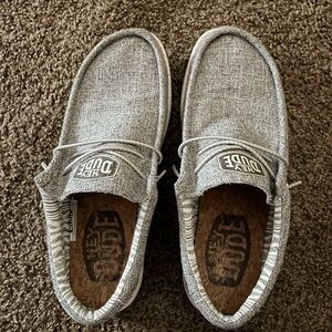 Hey Dude Men's Light Gray Slip-On Loafers